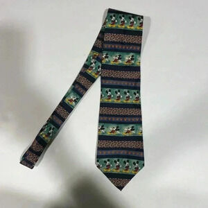 Disney Store Silly‎ Mickey 100% Silk Tie 60 Inch Vintage